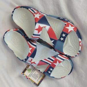DAWGS Women's Loudmouth Z Sandals - Betsy Ross Patriotic Print